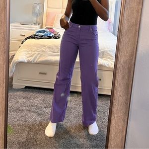 Purple jeans pants
